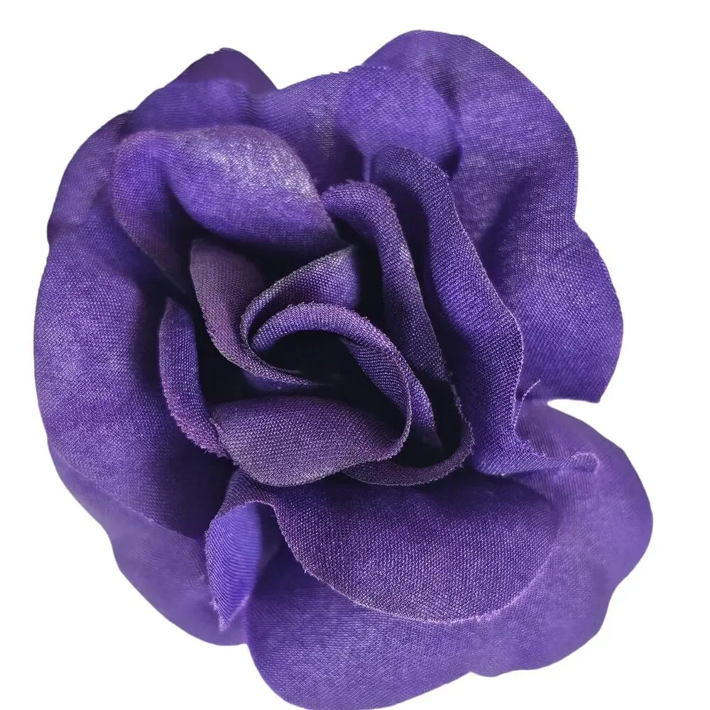 105 Purple Silk Rose Heads Lot Open Roses Buds Stemless Wedding Craft Decor